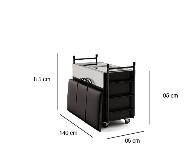 Dinettes Le Chariot Dinettes Dimensions</br><bold>monté</bold>
