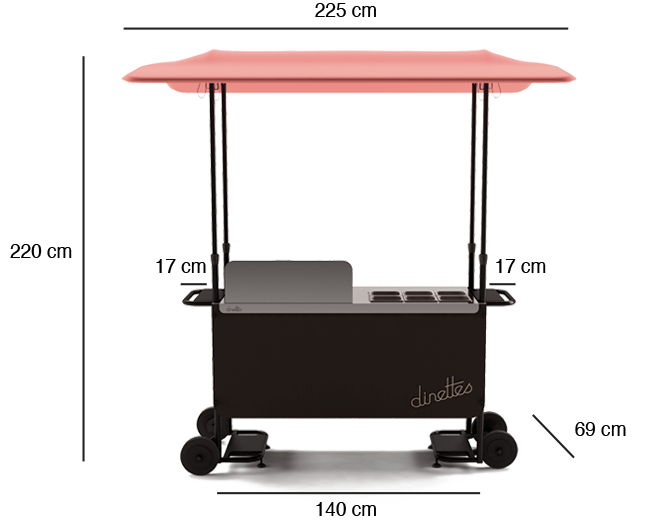 Dinettes Le Mini Stand Dinettes Dimensions</br><bold>monté</bold>